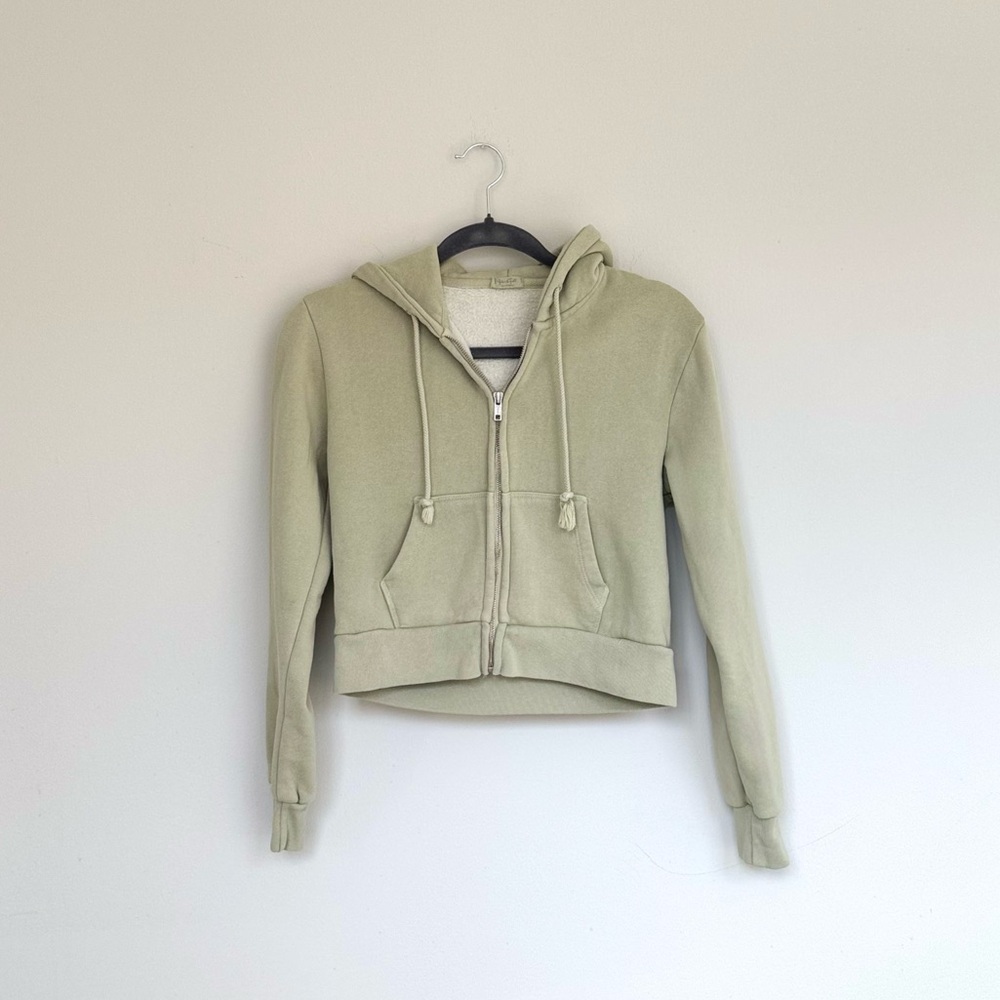 Brandy Melville Crystal Hoodie in light green
